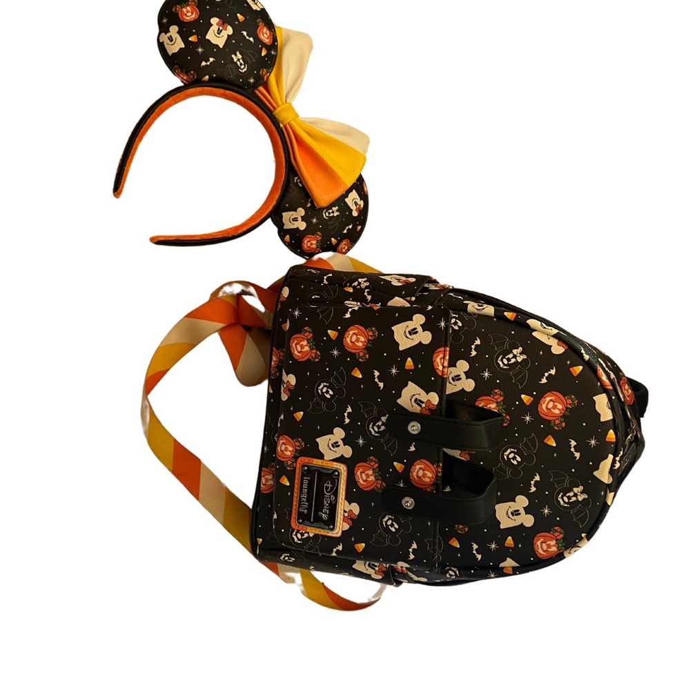 Disney Loungefly Halloween Backpack with Minnie Ears - Picture 2 of 4